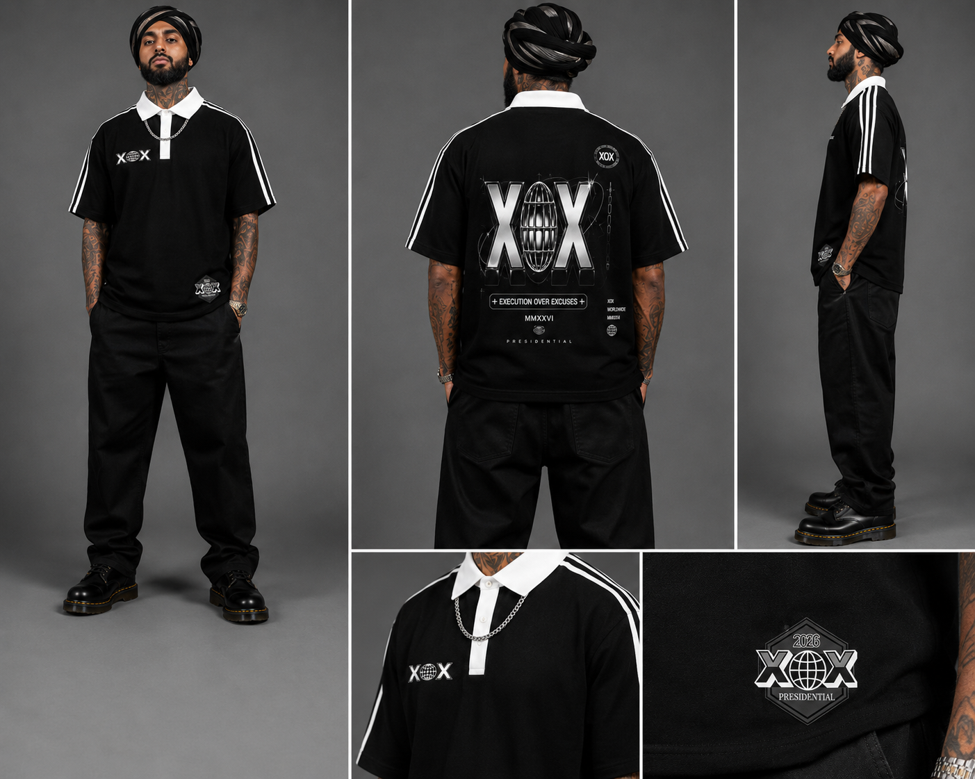 Polo XOX -Rugby Sleeve Polo Shirt